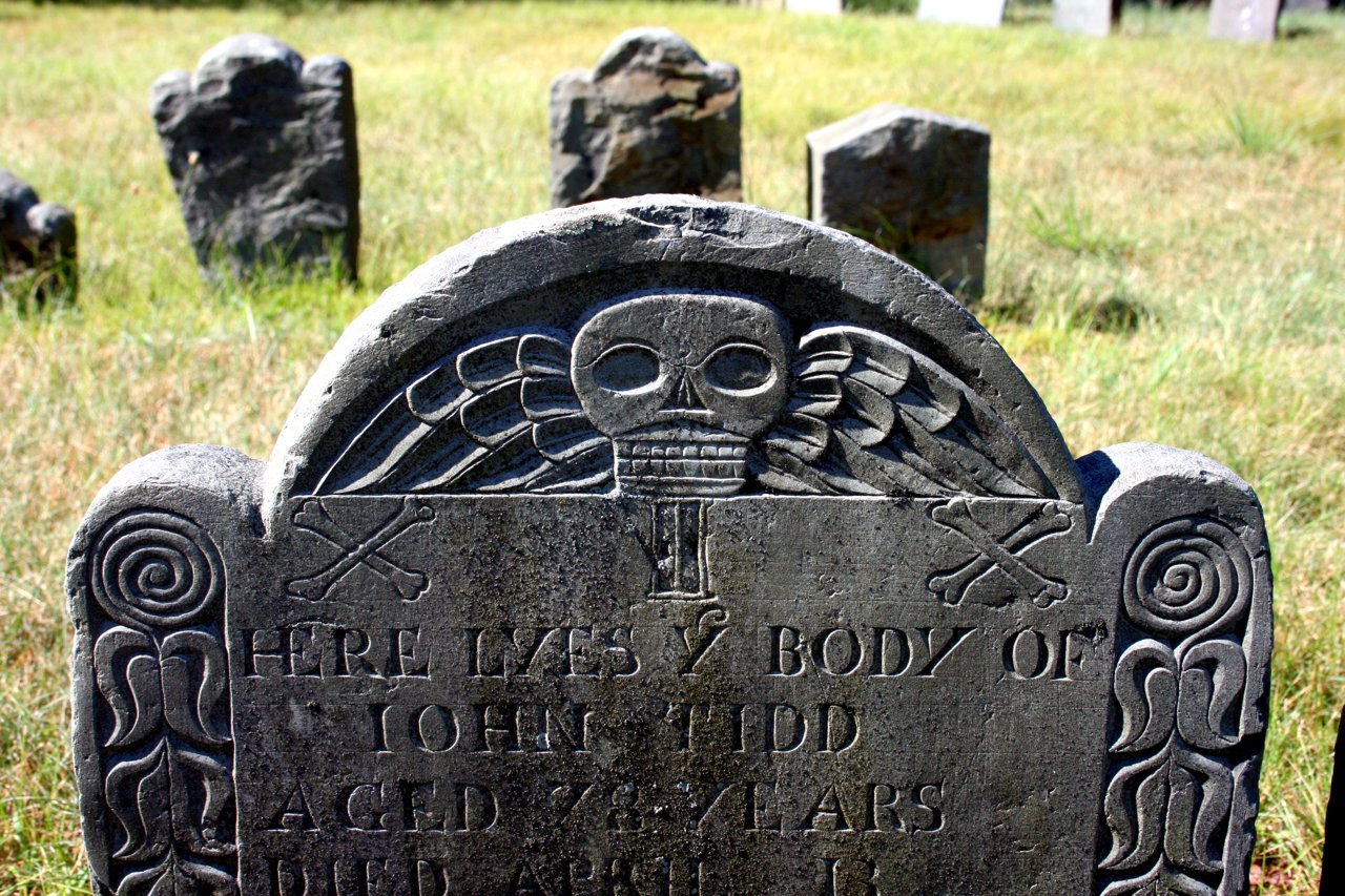 Headstone of John Tidd Sr., d. 1703 aged 78