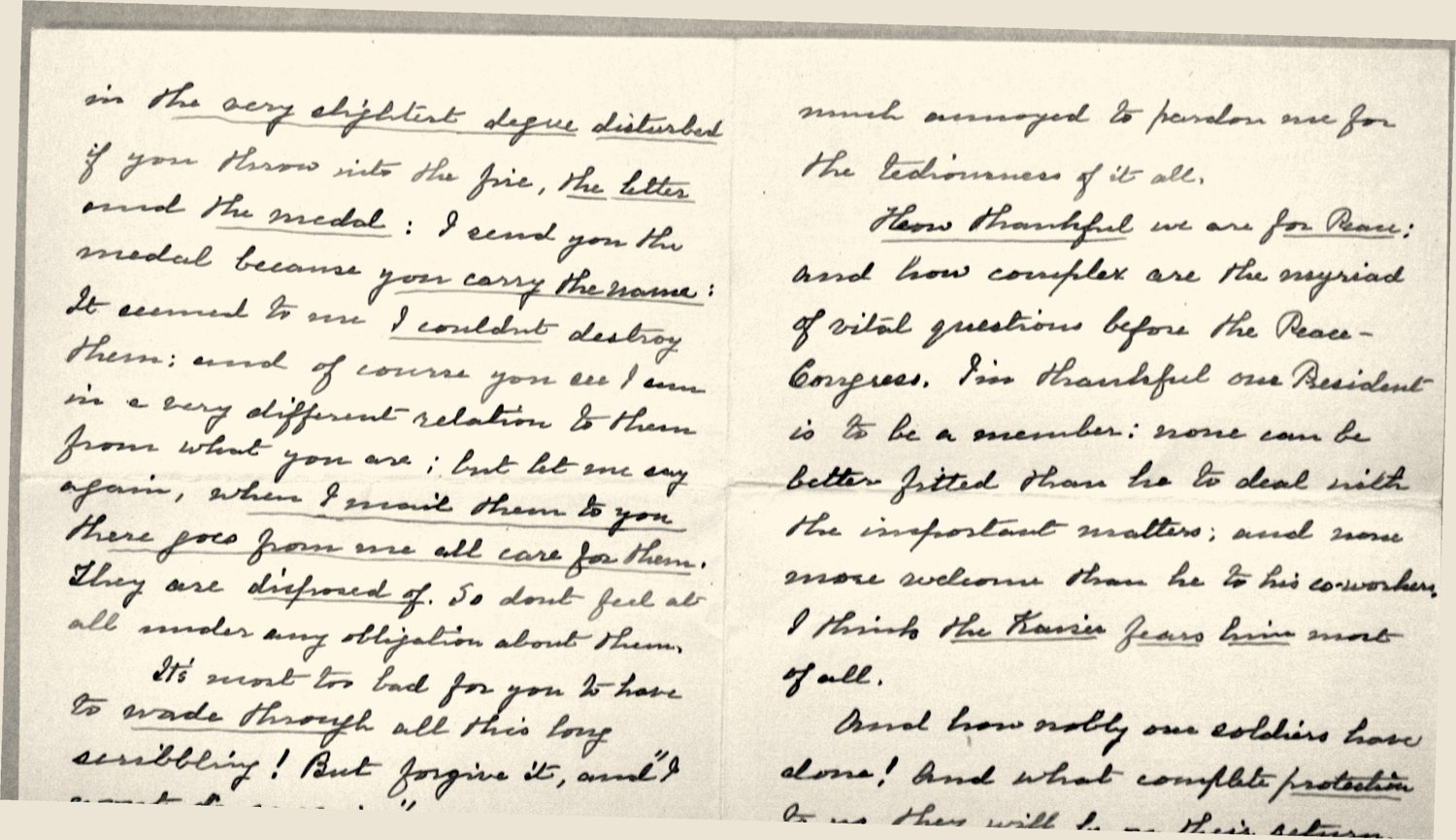 A further spread of Aunt Esther's 1918 letter