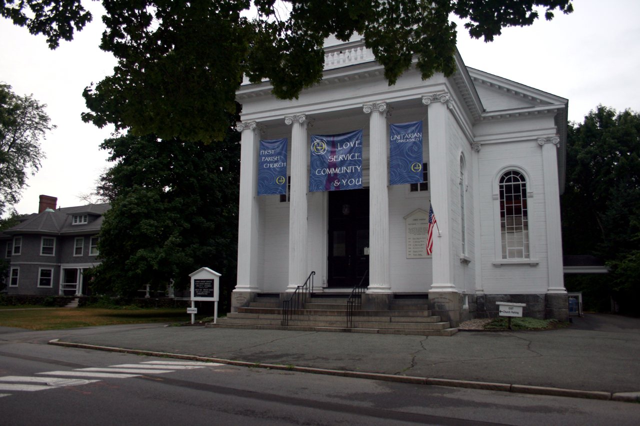 First Parish in Lexington, a white Unitarian Universalist church